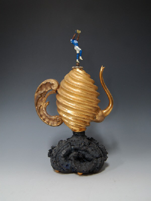 Artist: Adrian Saxe, Title: Untitled Ewer (Twister with Apatite II), 2004-2010 - click for larger image