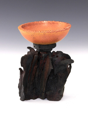 Artist: Adrian Saxe, Title: Untitled Mortar Bowl with Stand, 1983 - click for larger image