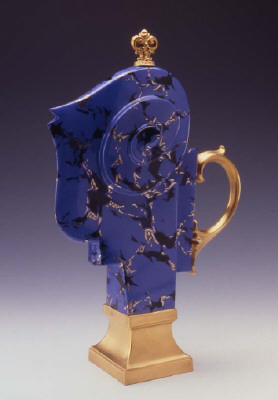 Artist: Adrian Saxe, Title: Untitled Theiere (Dents de la Mer-Fond Bleu),1985 - click for larger image