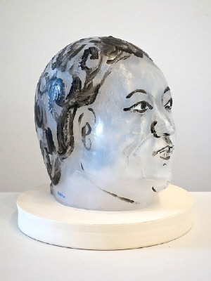 Artist: Akio Takamori, Title: Black and White Woman, 2014 - click for larger image