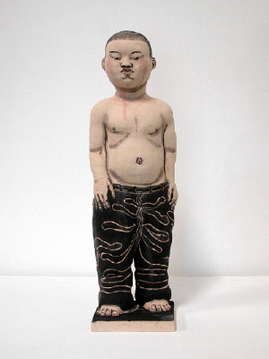 Artist: Akio Takamori, Title: Boy in Black Pants, 2007 - click for larger image