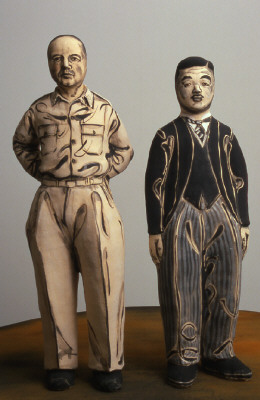 Artist: Akio Takamori, Title: General and Emperor - click for larger image