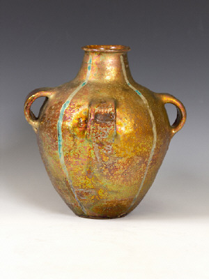 Artist: Beatrice Wood, Title: Lustre Vessel with Four Handles, 1993 - click for larger image