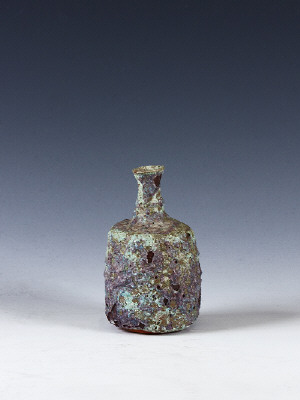 Artist: Beatrice Wood, Title: Small Lava Glazed Bottle, c. 1960 (enlarged) - click for larger image