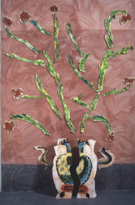 Artist: Betty Woodman, Title: Camelia Tree Vase, 2001 - click for larger image