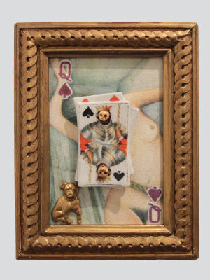 Artist: Cindy Kolodziejski, Title: The Skull King & his Dog, 2012 - click for larger image