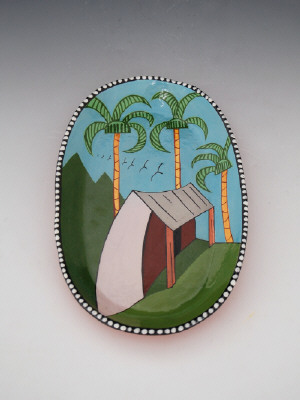 Artist: Ken Price, Title: Palm Plate, 1977 - click for larger image