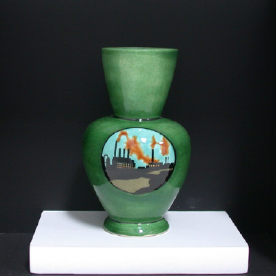 Artist: Ken Price, Title: Untitled (vase in display case), 1990 (detail) - click for larger image