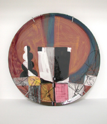 Artist: Peter Shire, Title: Winged Victory Series Plate, 2000 - click for larger image