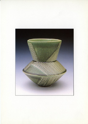 Artist: Susan Shutt Wulfeck, Title: Announcement Card for Susan Shutt Wulfleck: New Vessels May 1, 1996 - May 29, 1996. - click for larger image