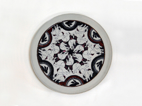Artist: Ralph Bacerra, Title: Untitled Platter with Rabbits, 1977 - click for larger image