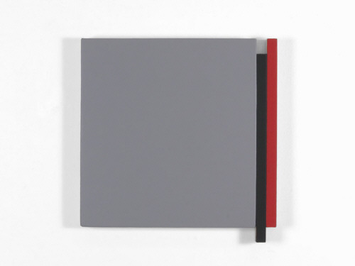 Artist: Scot Heywood, Title: Double Edge Gray, Black, Red, 2011 - click for larger image