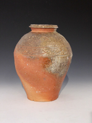 Artist: Sugimoto Sadamitsu, Title: Shigaraki Jar (view 2), N.D. - click for larger image